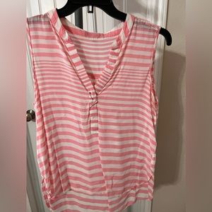 pink striped top
